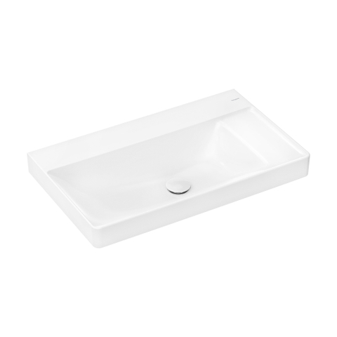 Hansgrohe Xelu Q wastafel - 80x48x8cm - planchet rechts - zonder kraangat - opzet - wit SW1164886