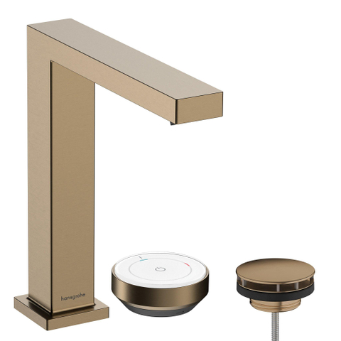 Hansgrohe Tecturis E 2-hole wastafelkraan - 150 - coolstart - met waste set - geborsteld brons SW918547