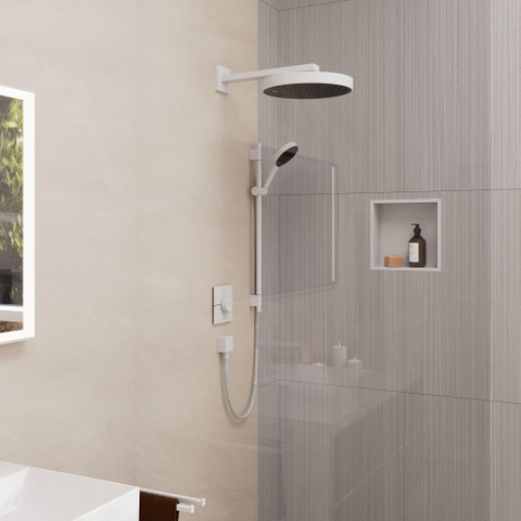 Hansgrohe RainFinity Doucheset - 130 - 3jet - ecosmart S Puro - 65cm Designflex - doucheslang - 160cm - mat wit SW918343