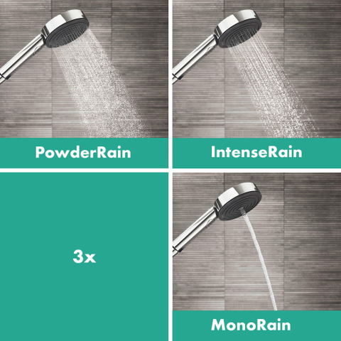 Hansgrohe Pulsify select s - handdouche 10.5cm - 3jet activation - ecosmart - hoogglans chroom SW651052