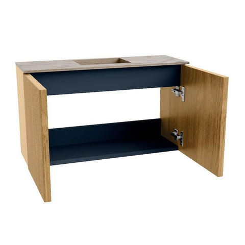 Mondiaz JOYA-DLUX 70cm meuble de toilette - couleur Chêne - Vasque FAYE position Milieu Sans trou de robinet couleur Arène SW1426233
