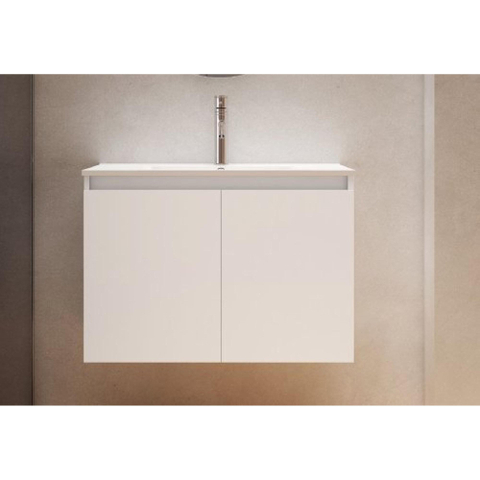 Saniclass Chaci Badkameronderkast - 60cm - 2 deuren - greeploos - mat wit SW1421071