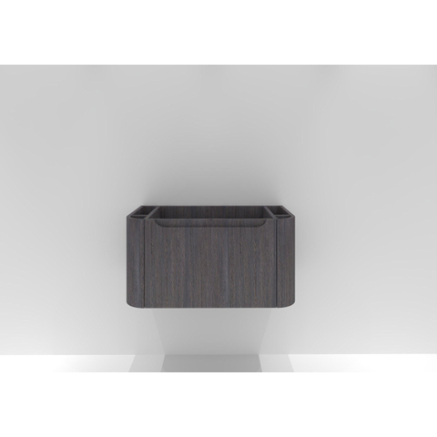 H&R badmeubelen Juice Meuble sous vasque - 80x45x40cm - angles arrondis - 1 tiroir - poignée intégrée - wengé SW867542