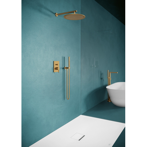 Villeroy & Boch Universal Showers regendouche arm - 408mm wand rond - Brushed Gold (goud) SW974390