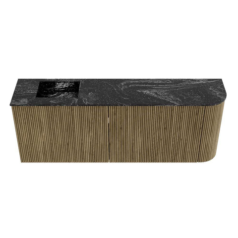 Mondiaz JOYA-DLUX 111.6cm toiletmeubel - ronding rechts kleur Dusk - Wastafel FAYE positie Links Zonder kraangat kleur Lava. SW1423296