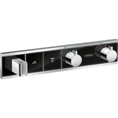 Hansgrohe RainSelect partie de finition pour robinet de douche encastré thermostatique pour 2 voies avec support de douchette 45.6x90cm noir/chrome SW157086