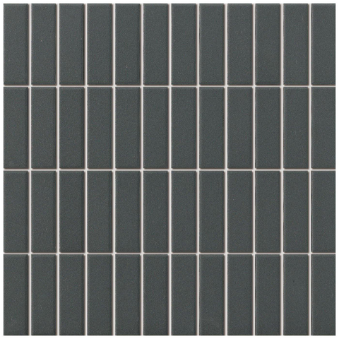 The Mosaic Factory London mozaïektegel - 30x30cm - 6mm - rechthoek - R11 - mat black (zwart) SW382563