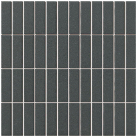 The Mosaic Factory London Carrelage mosaïque rectangulaire 7.3x2.3x0.6cm pour le sol pour l'intérieur et l'extérieur céramique noir SW382563