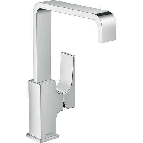 Hansgrohe Metropol Wastafelkraan - 230 met push open waste - met 120° draaibare uitloop 16.5cm - glans goud SW297573