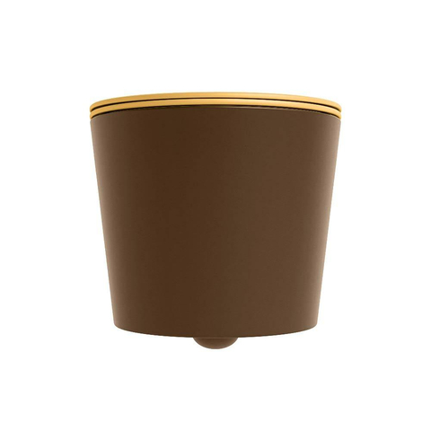 Mondiaz LAVIE hangtoilet – spoelrandloos – 36 x 53 cm – met softclose zitting – Rust (bruin), zitting Ocher (geel) SW1208678
