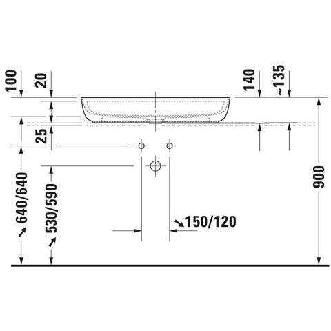 Duravit Luv Opzetwastafel - 80x40cm - met 1 kraangat - zonder overloop - glans wit SW227987