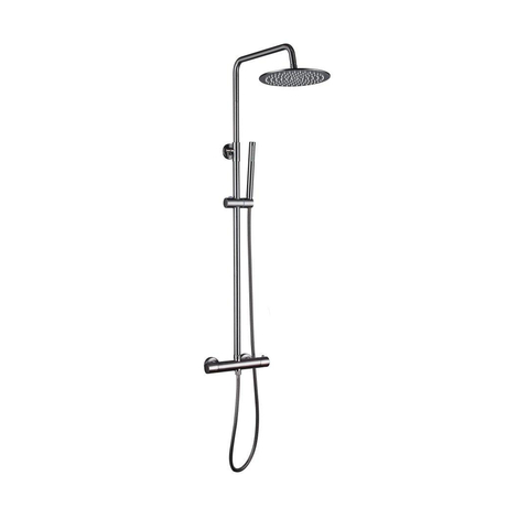 Fortifura Calvi Thermostatische Regendouche (compleet) - Geborsteld Gunmetal PVD - licht beschadigd - OUTLET UDEN STORE45828