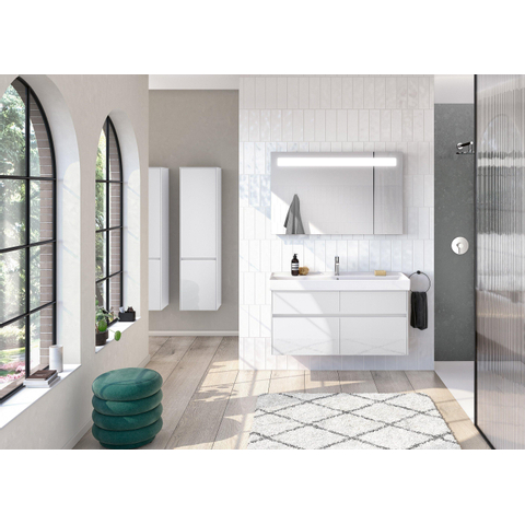 Villeroy & Boch Collaro meubelwastafel - 120x47cm - met overloop - 1 kraangat CeramicPlus - Stone White (mat wit) SW358339