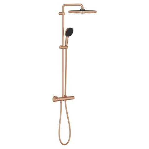 GROHE Vitalio Comfort doucheset - met thermostaat - geborsteld warm sunset (koper) SW1590106