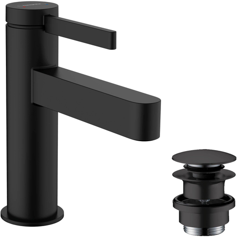 Hansgrohe Finoris Wastafelmengkraan - 16.4x12.6cm - mat zwart SW651185