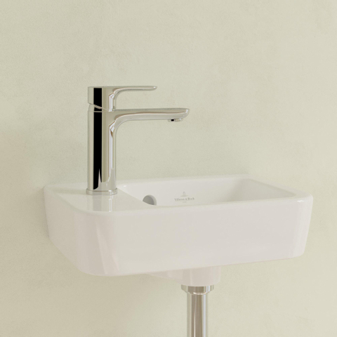 Villeroy & Boch O.novo Lave-mains 1 trou de robinet gauche avec trop-plein 36x25cm Blanc SW445848