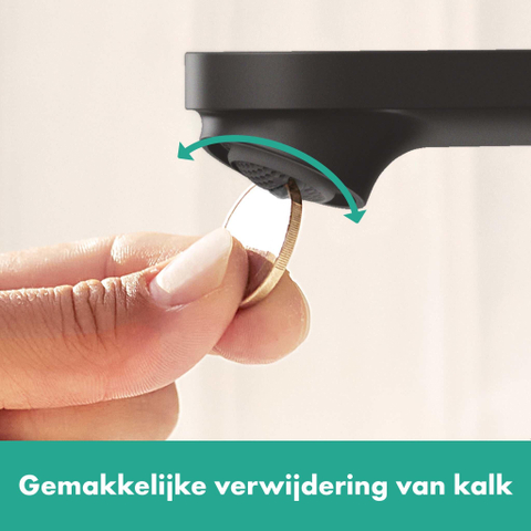 Hansgrohe Rebris s 1 greeps wastafelkraan - 110 met trekwaste - mat zwart SW796578