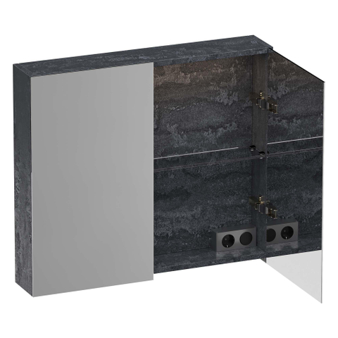 BRAUER Impress Deluxe spiegelkast – 80x70x15 cm – LED-verlichting – Damascus SW720958