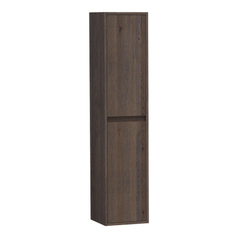 BRAUER Adore Armoire de salle de bains - 160x35x35cm - avec 2 portes sans poignée ouvrant à gauche ou à droite chêne à lamelles noir SW223432