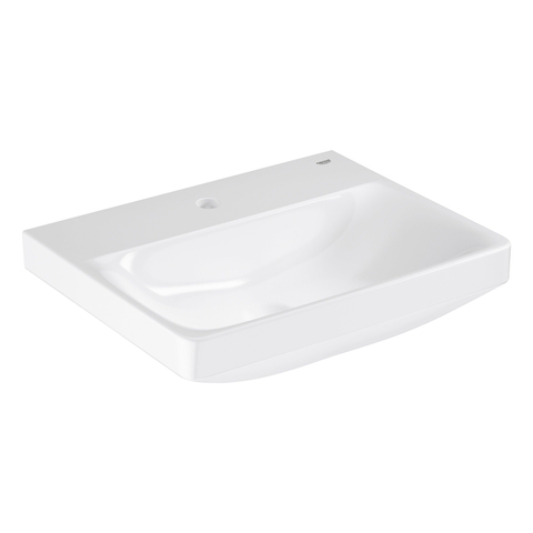 Lavabo Grohe Euro céramique 55cm avec trou de robinet sans trop-plein blanc alpin SW1234861