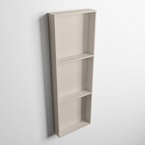 Mondiaz Easy nis 29.5x89.5x8cm voor Inbouw/opbouw 3 open vakken Solid surface Linen/Linen SW643865