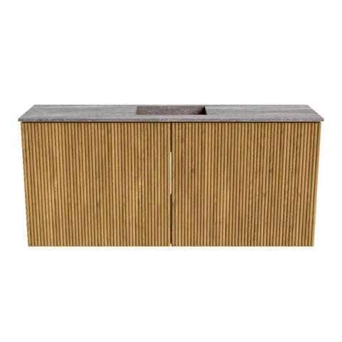 Mondiaz JOYA-DLUX 90cm meuble de salle de bains - couleur Oak - Vasque FAYE position Milieu 1 trou de robinet couleur Oza. SW1424098