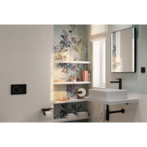 Hansgrohe Universeel Flowstar S Premium designbekersifon 5/4 met muurbuis - met rozet - mat zwart SW297538