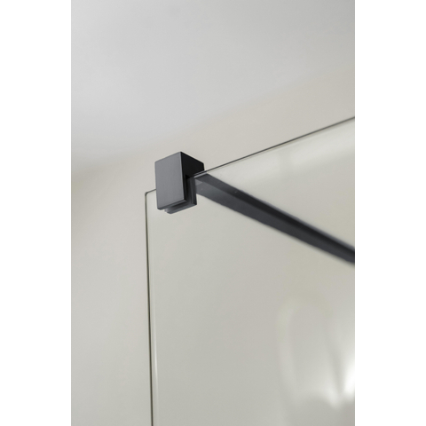 Fortifura Galeria Douche à l'italienne - 50x200cm - verre fumé - Gunmetal brossé SW876922