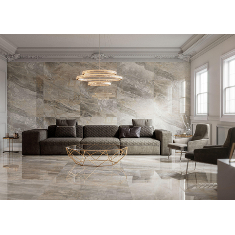 ÉCHANTILLON Terravito Ivello carreau mural et de sol - 60x120cm - rectifié - aspect pierre naturelle - beige poli (beige) SW1221417