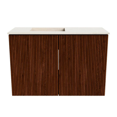 Mondiaz JOYA-DLUX 60cm toiletmeubel - kleur Ruby - Wastafel FAYE positie Links 1 kraangat kleur Meli. SW1425342