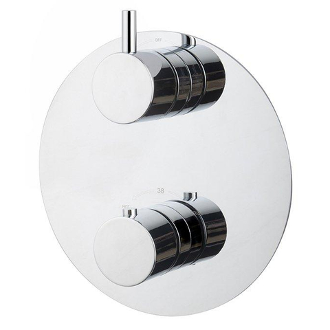 Wiesbaden Caral partie de finition ronde thermostat encastré 2 voies chrome SW445709