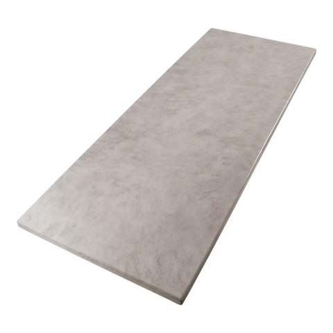 Saniclass Concrete Wastafelblad - 120x46x3cm - zonder kraangat - gecoat beton grijs gemêleerd SW416514