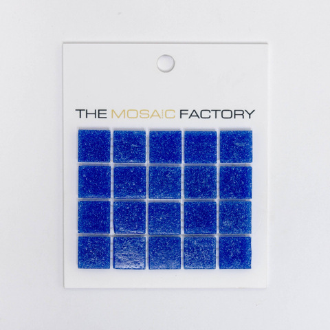 ÉCHANTILLON The Mosaic Factory Amsterdam carreau mosaïque 2x2x0.4cm pour mur et sol pour intérieur et extérieur carré Verre Bleu Foncé SW861862