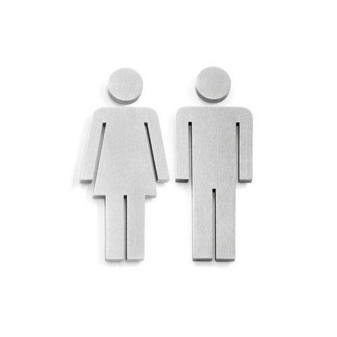 Zack Indici Symbole femme et homme 12x5.2X0.8cm Inox Mat Satiné SW910782