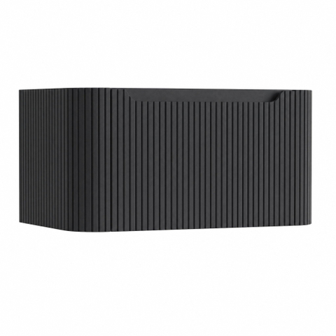 H&R Badmeubelen Juice Wastafelonderkast - 80x45x40cm - afgeronde hoeken - 3D-front - 1 lade - geïntegreerde greep - antraciet mat SW1259071