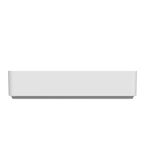 Arcqua Case waskom - 60x26cm - Rechthoek - Cast marble Wit Glans SW767302