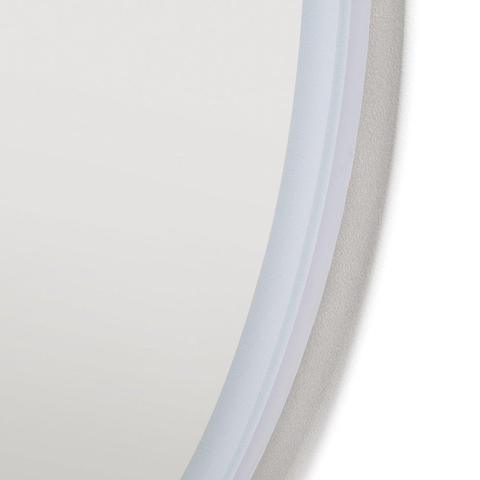 Saniclass Edge Miroir rond 70cm avec éclairage LED réglable et interrupteur tactile Aluminium SW278200