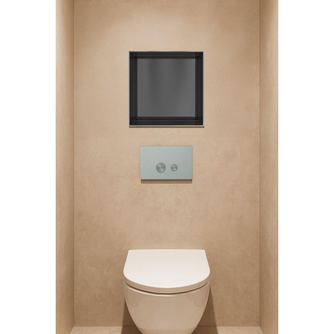 Hotbath &MORE Inbouwbox of inbouwnis - 30x30x10 - frameless - PVD - geborsteld zwart SW1246556