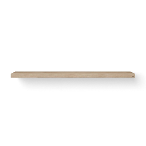 Looox Wood collection plan sous vasque - 200x46cm - Avec suspension inox brossé - Chêne massif gris ancien SW278362