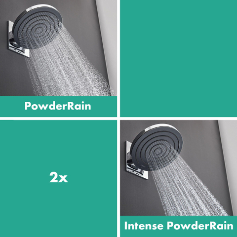 Hansgrohe Pulsify s Howerpipe - 26cm - 2jet - planchet - 40cm - hoogglans chroom SW651114