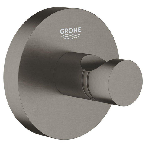 Grohe Start Toiletaccessoire set - toiletborstelhouder - gesloten - toiletrolhouder - met klep - handdoekhaak - brushed hard graphite (antraciet) SW1569630
