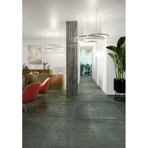 ÉCHANTILLON Ceralto Briano Urban Carrelage sol et mur 100x100cm 8.5mm rectifié R10 grès cérame Verderame SW914547