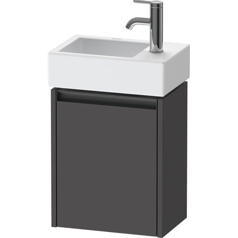 Duravit Ketho.2 Wastafelonderbouwkast - met 1 deur - 36.4x23.8x44cm rechts - met greep antraciet - grafiet mat SW772362