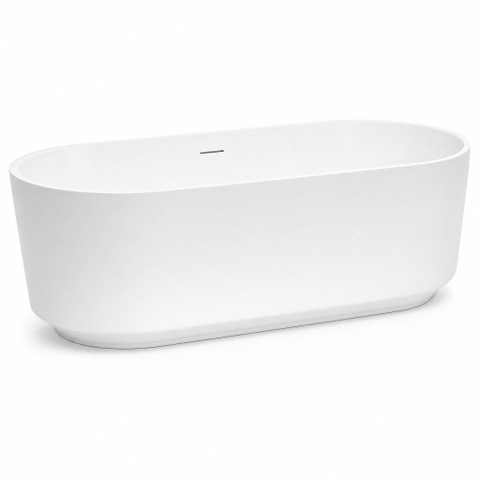 ZEZA Pure baignoire îlot - 170x80x58cm - acrylique - blanc mat SW962844
