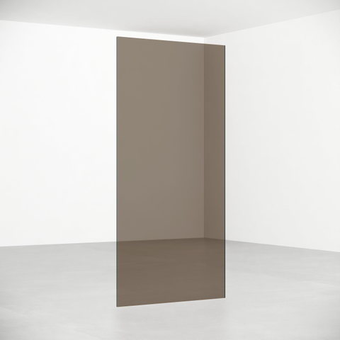 FugaFlow Eccelente Vetro Douche à l’italienne - verre fumé - 140x200cm - 8mm - nano - profil encastré aveugle SW1468414