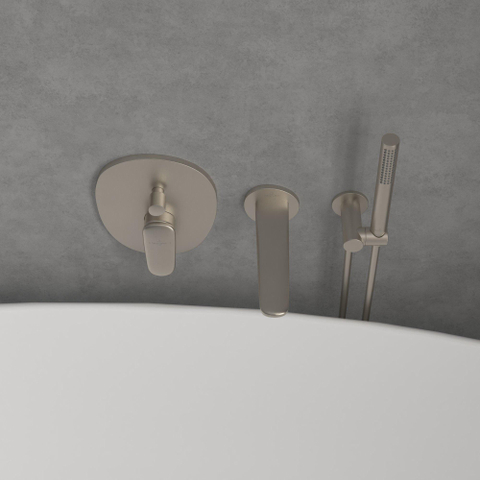 Villeroy & Boch Antao 1 greeps inbouwkraan - met omstel - Brushed Nickel (rvs) SW974289