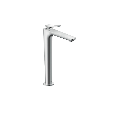 Hansgrohe Axor Citterio C 1-gats wastafelkraan 250 coolstart m. push-open afvoerplug en cubic cutvoorsprong 15.8cm - chroom SW1152137