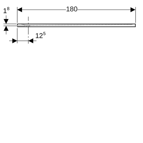GeberitSestrageberit sestra rechthoekige douchevloer 180x90Grafiet SW1235344
