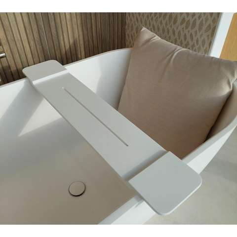 FugaFlow Eccelente Acces tablette de bain - 95x15 cm - solid surface - blanc SW1587851