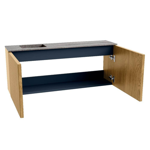 Mondiaz JOYA-DLUX 100cm meuble de toilette - couleur Chêne - Vasque FAYE position Gauche Sans trou de robinet couleur Oza. SW1424135